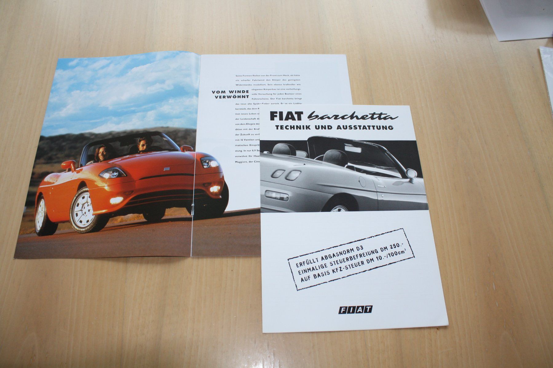 Fiat Documenti: Fiat Barchetta Prospekt 5/1999 – Usato da Wikon venduto da erwin400 1