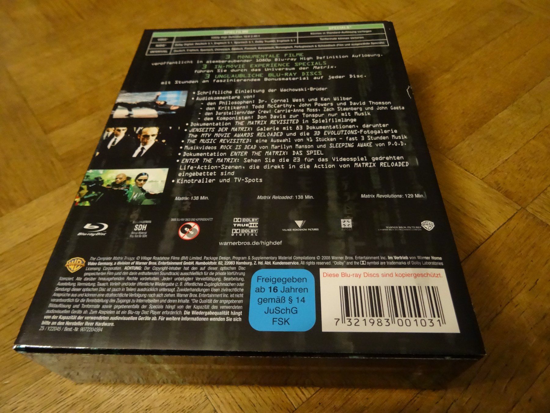 Tous les DVDs: The Matrix Trilogy Trilogie Blu-Ray Box – D'occasion à Olten par Disc-Verkauf 1