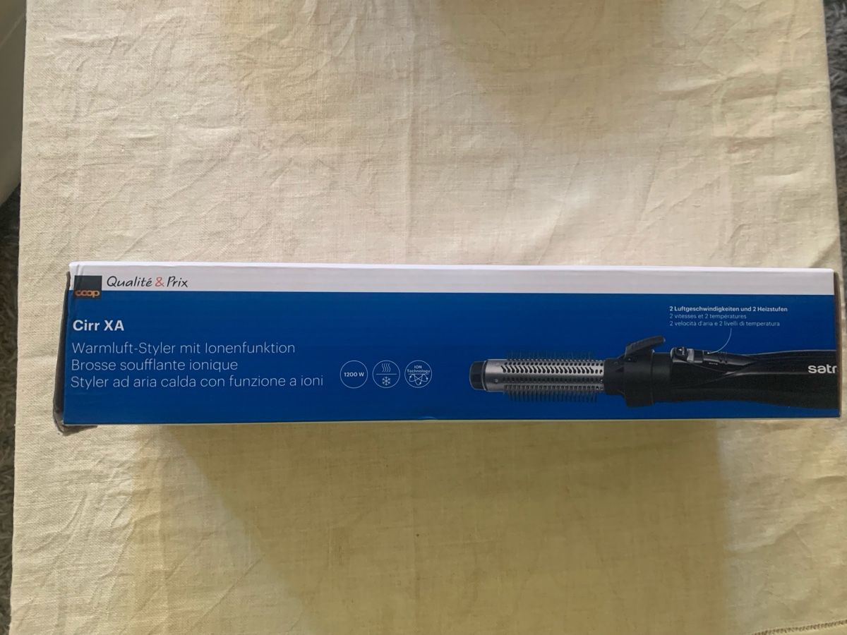 Lockenstäbe & Haarglätter: Warmluft-Styler mit Ionenfunktion, Cirr XA, satrap – Neu und originalverpackt aus Zürich von 1979mausi 1