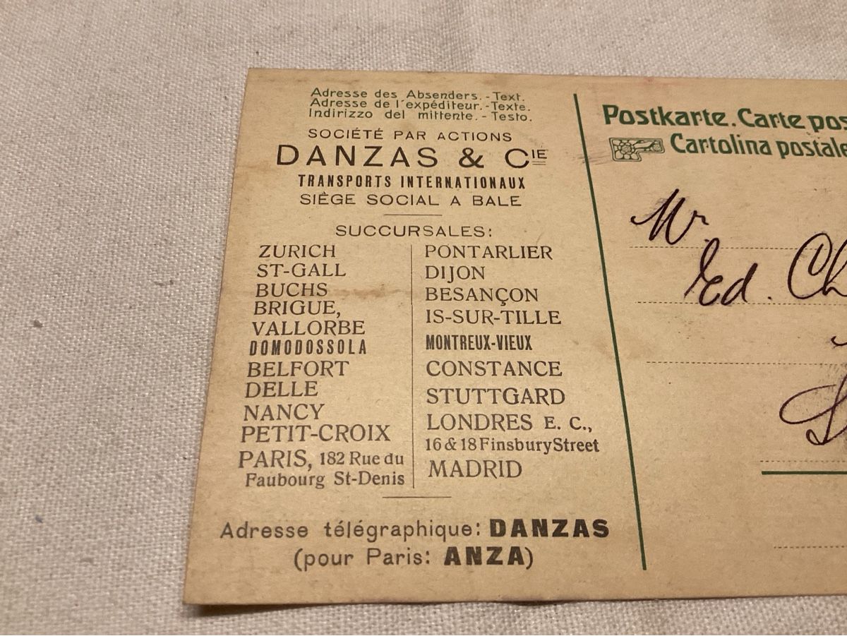Tutti i francobolli: Bâle entier privé DANZAS 1914 – Usato da Luc (Ayent) venduto da Rebouille 1