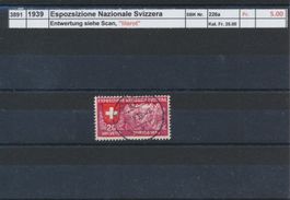 1939 "Esposizione Nazionale Svizzera", lilarot, gestempelt