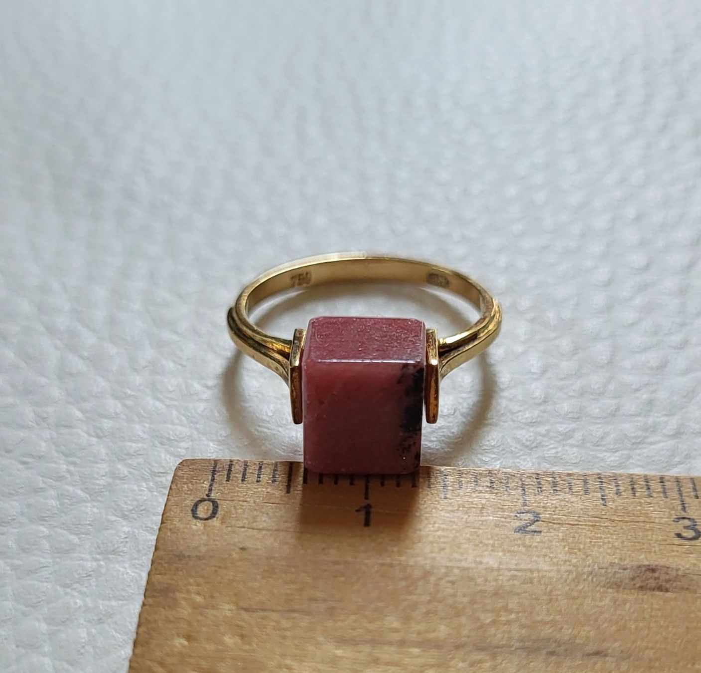 Anelli: 18 Karat 750 Gold Ring Mit Stein – Usato da Wald ZH venduto da Dasilver 2