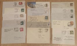 Briefmarken Deutschland, 15 alte Briefe und Karten
