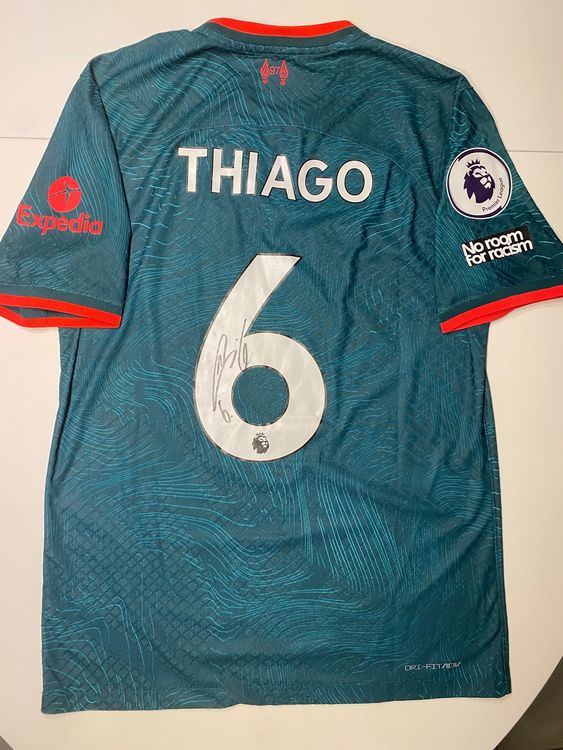 Fc Liverpool #6 Thiago Match Trikot mit Unterschrift 1