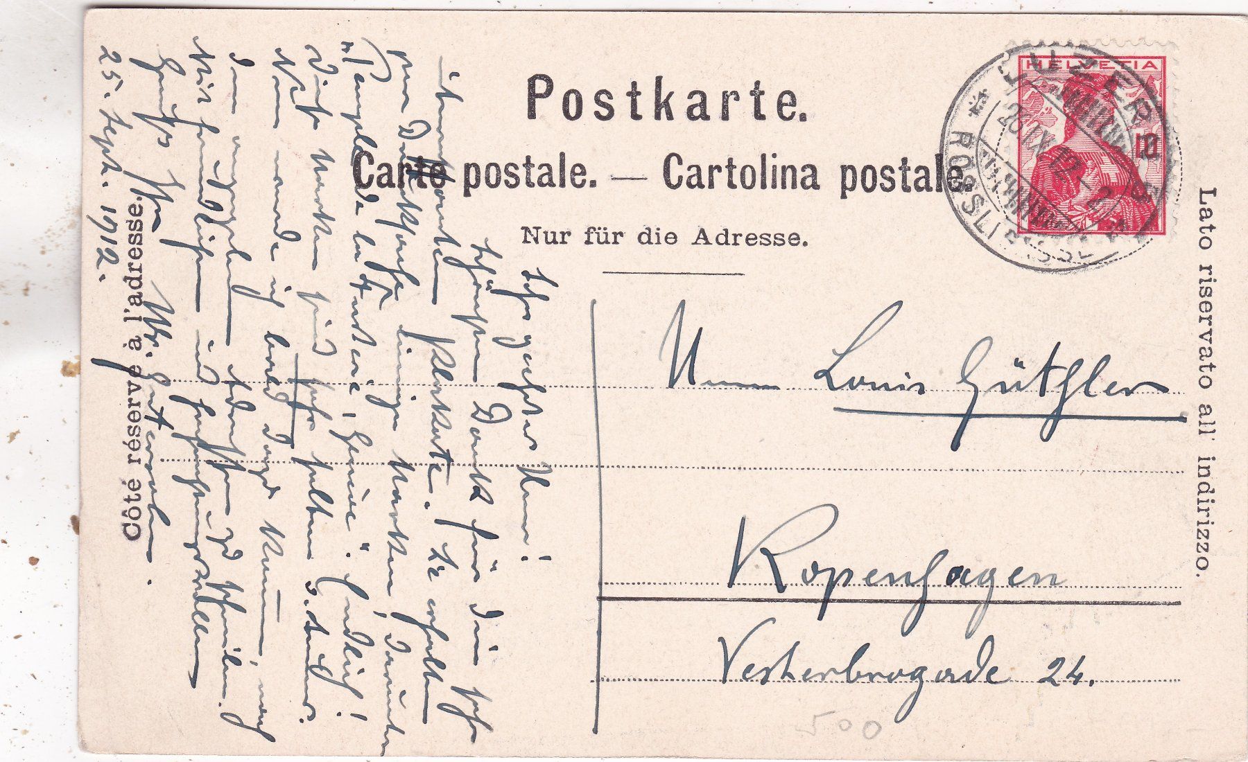 Cartes postales: Kitsch Kunst Luzern 1912 – D'occasion à Herisau par Lisegrat2008 1