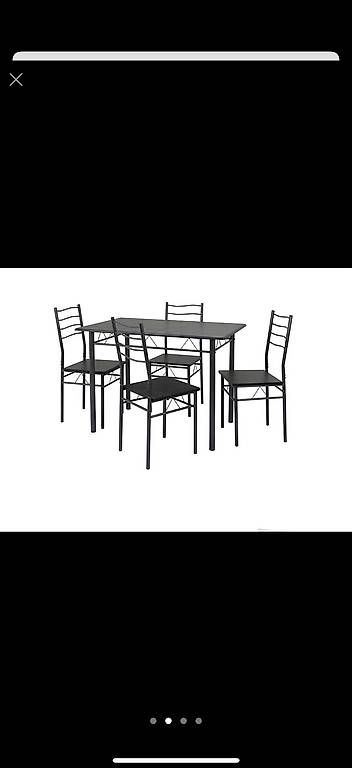 Set de table et chaises: Esstisch mit 4 stühlen  – D'occasion à Biel/Bienne par tan_h8l9 1