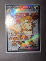 Pokemon Karte Arcanine EX 224/198 Full Art Shiny guter Zusta