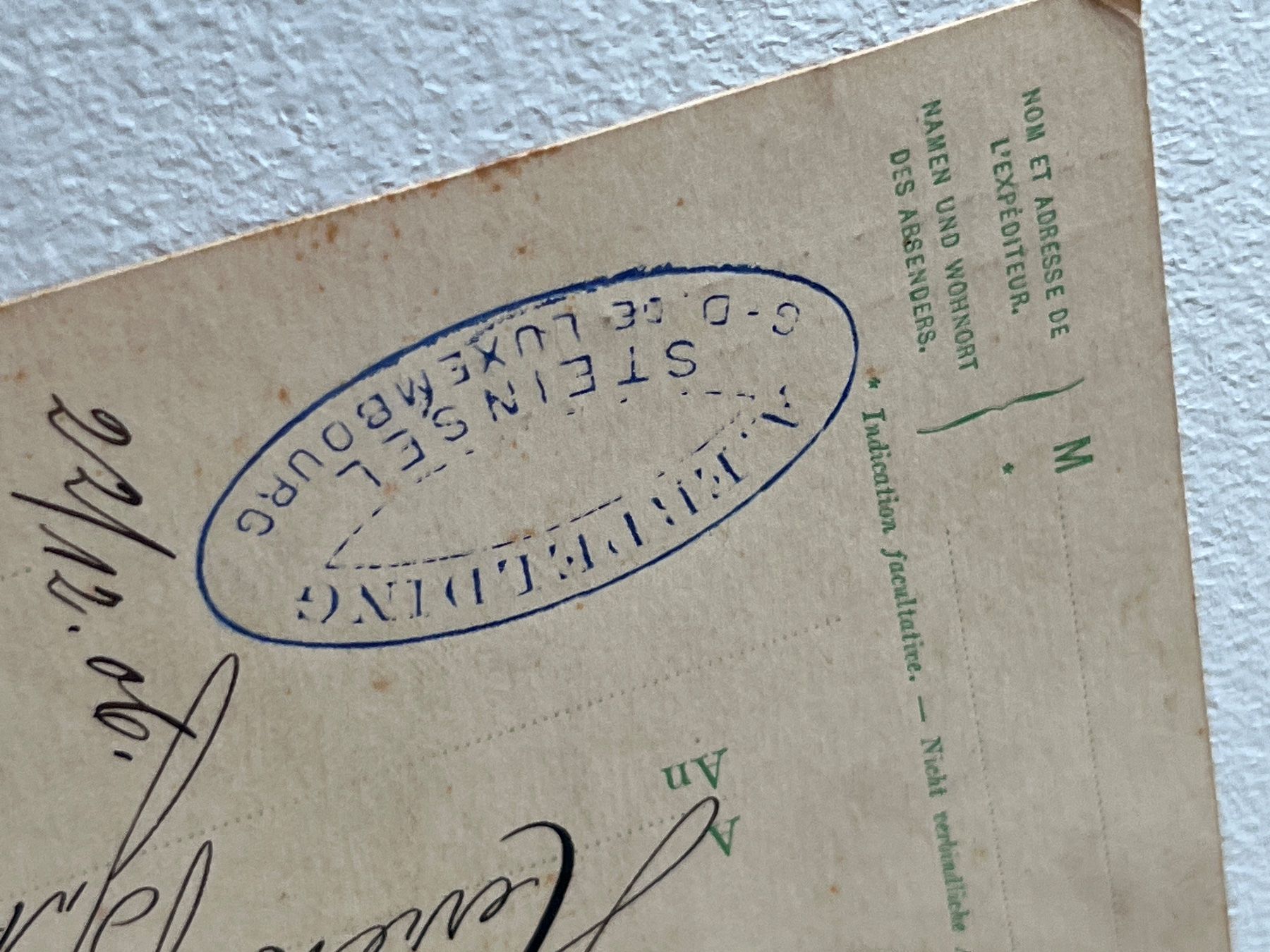 Tutti i francobolli: Luxemburg Alte Postkarte, 1906 – Usato da Chiasso venduto da AzenYa 1