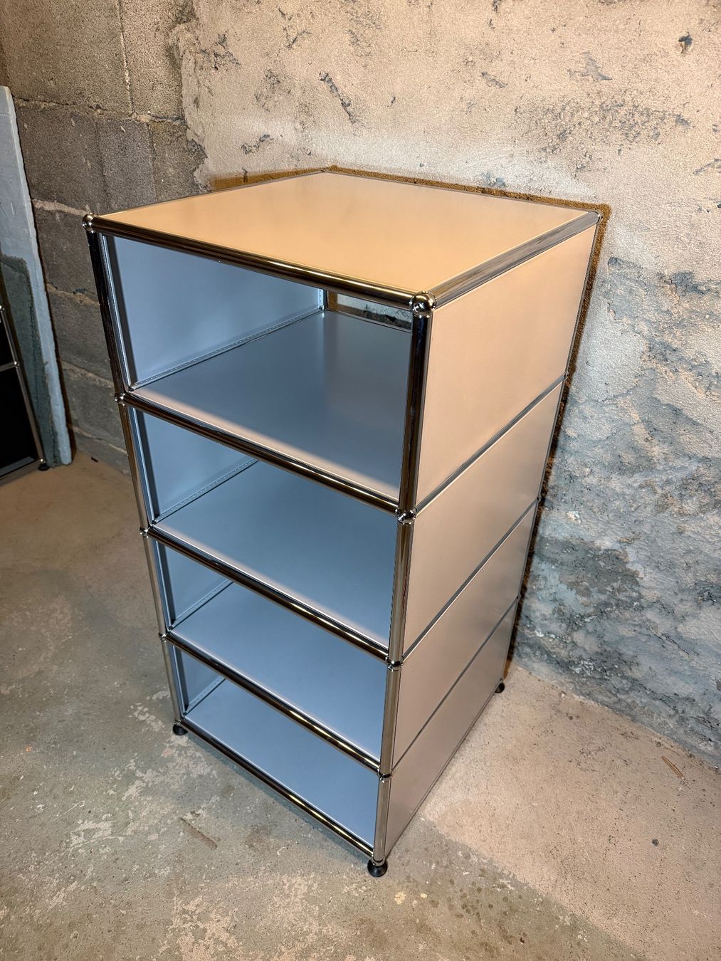 USM Scaffali: USM Haller HiFi-Möbel  Silber – Usato da Schalunen venduto da Schwende2 7