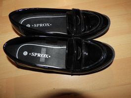 Schuhe SPOROX Lackleder schwarz Grösse 37