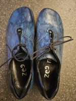 Zeen Schuhe, Gr. 37, Blau/Schwarz, Schlangenmuster Optik