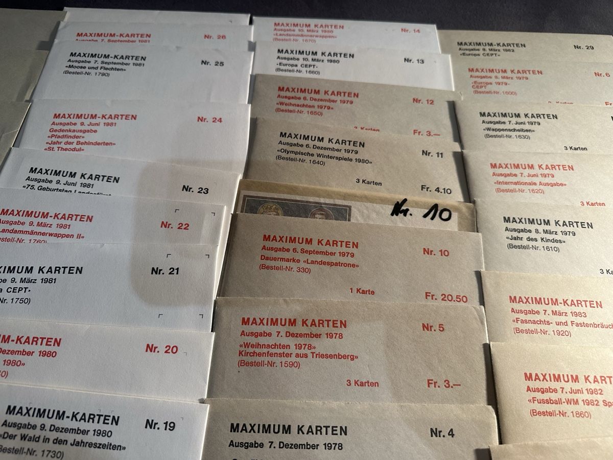 Alle Briefmarken: XXL Sammlung Maximum Karten Lichtenstein FL – Gebraucht aus Stettfurt von 2442 5