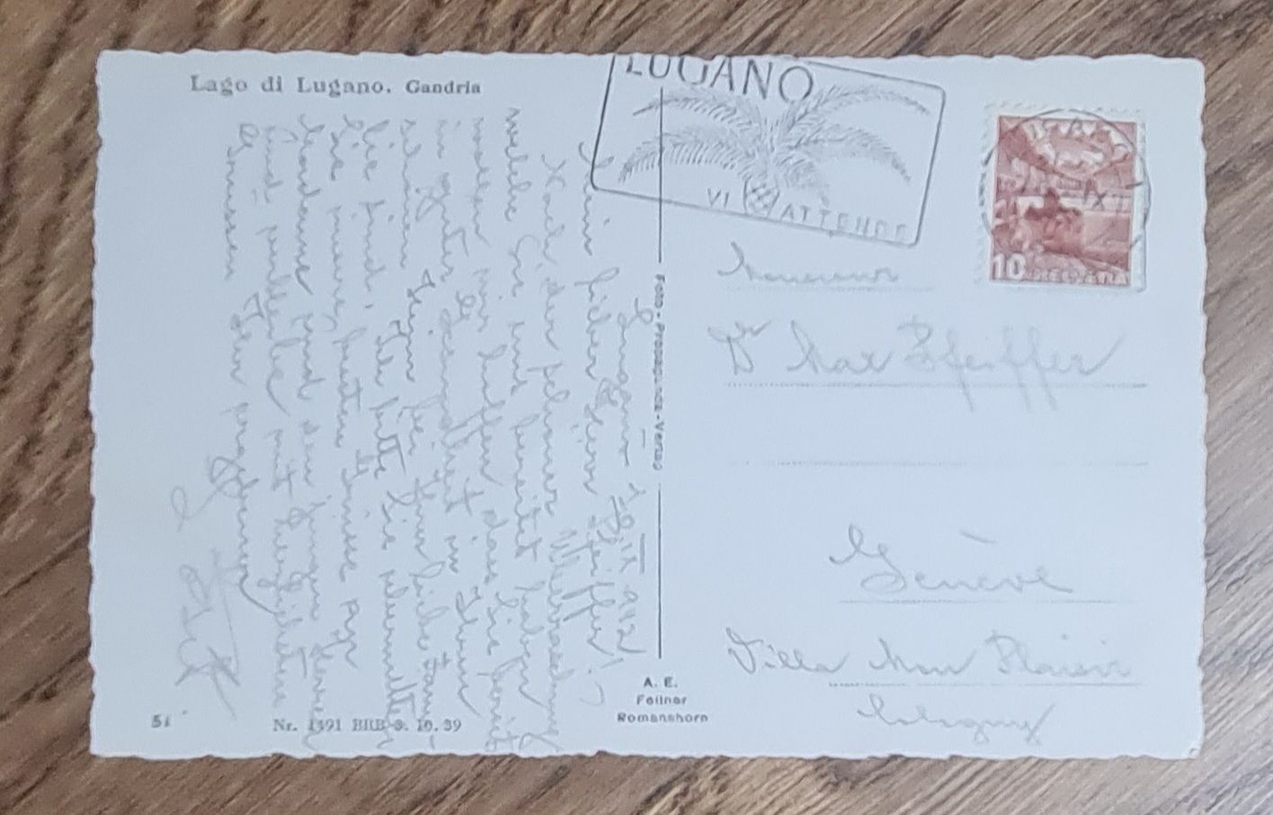 Cartoline postali: Gandria am Luganersee 1921 – Usato da Ebikon venduto da Donar50 1