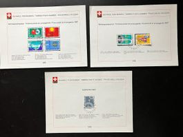 3 PTT-Blätter 1967 mit ET