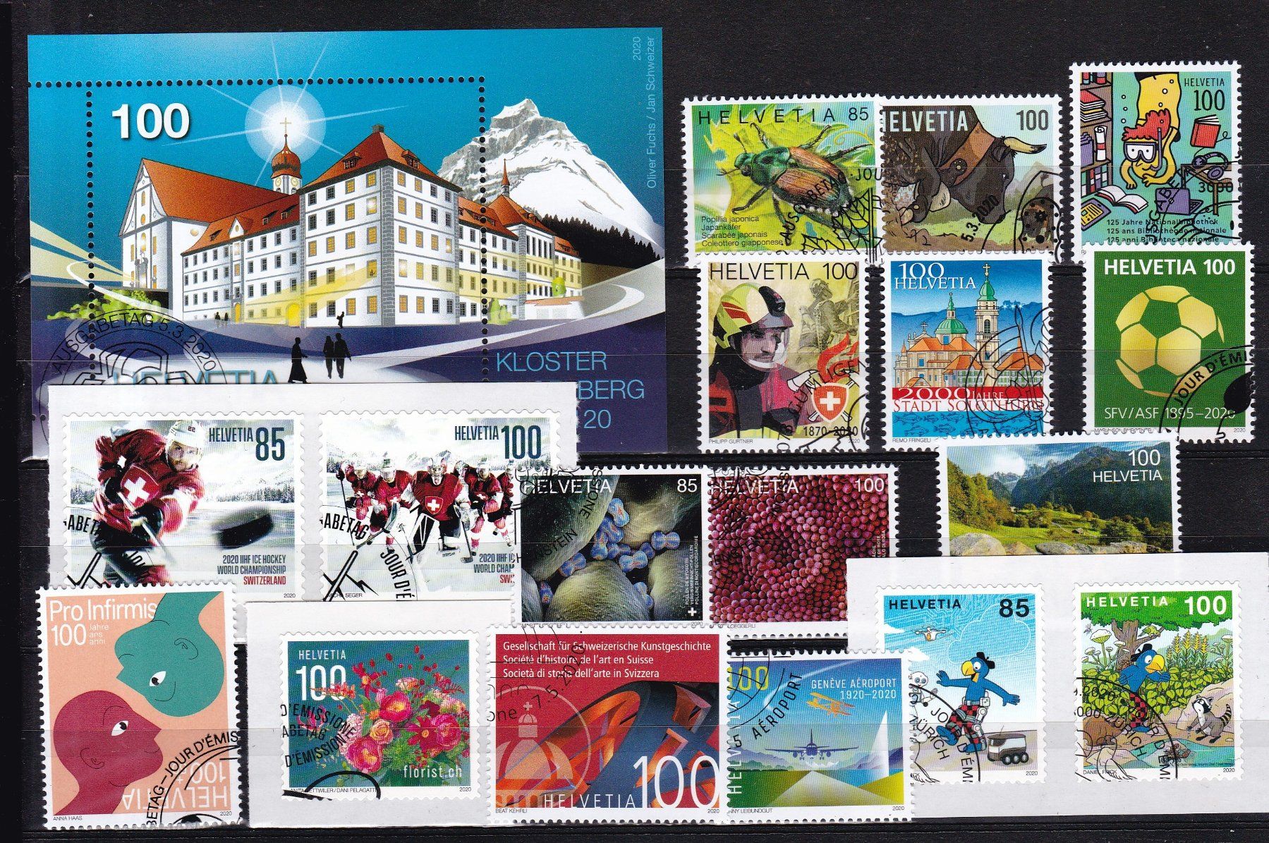 Tutti i francobolli: CH Briefmarken Lot 2020, ET – Usato da Münchwilen AG venduto da Nesar