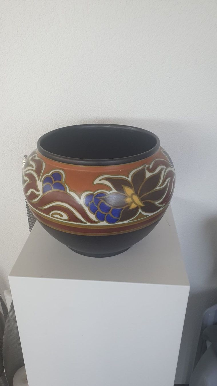 Vasi per fiori: schöne Vase oder Übertopf Plazuid Gouda Holland – Usato da Nuglar venduto da Tassy0 1