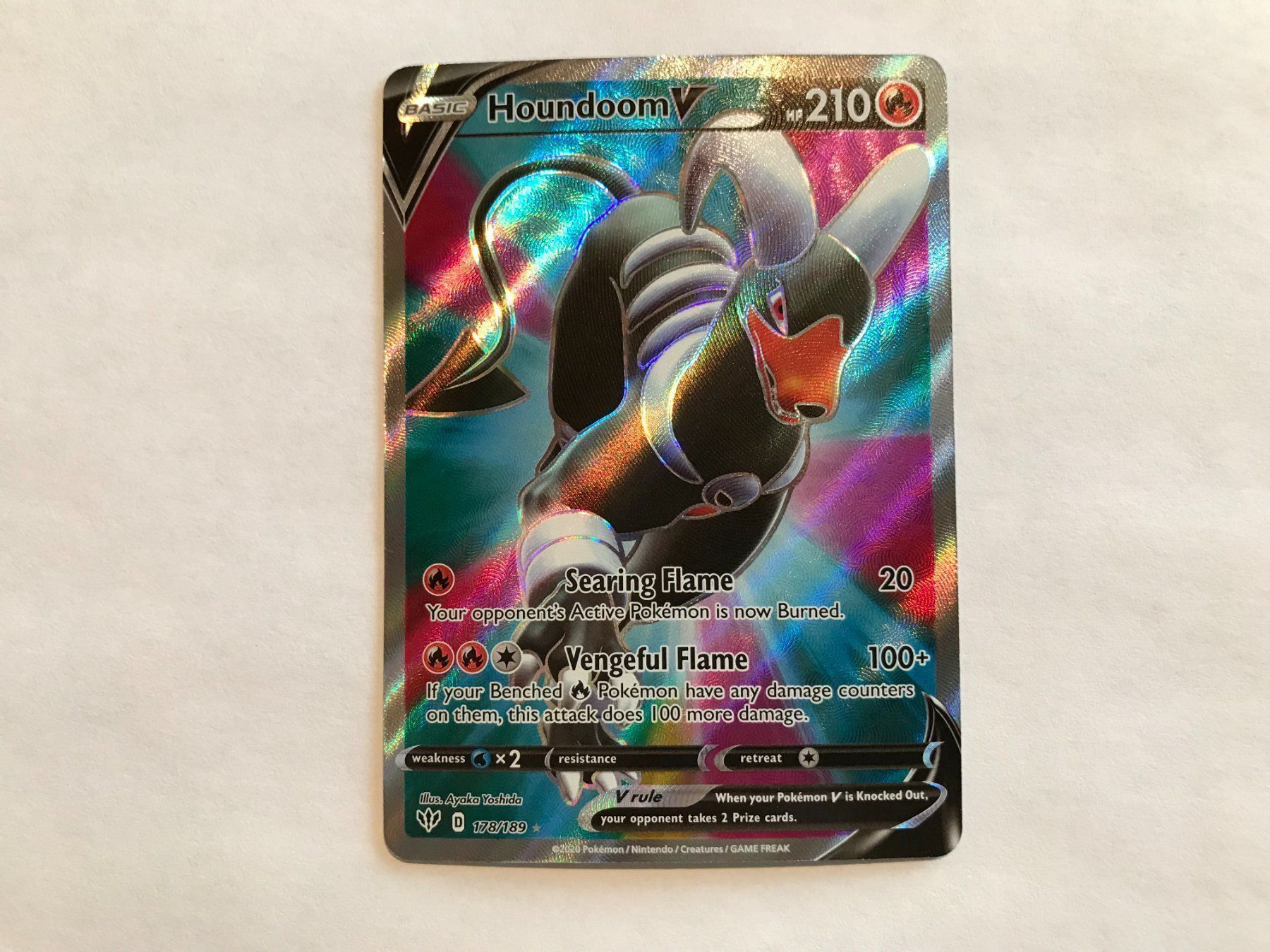 Pokémon Carte collezionabili: Houndoom V FullArt – Nuovo (secondo la descrizione) da Hagendorn venduto da Pokecollectorch 1