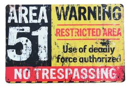 AREA 51 - Blechschild  (neu/OVP)