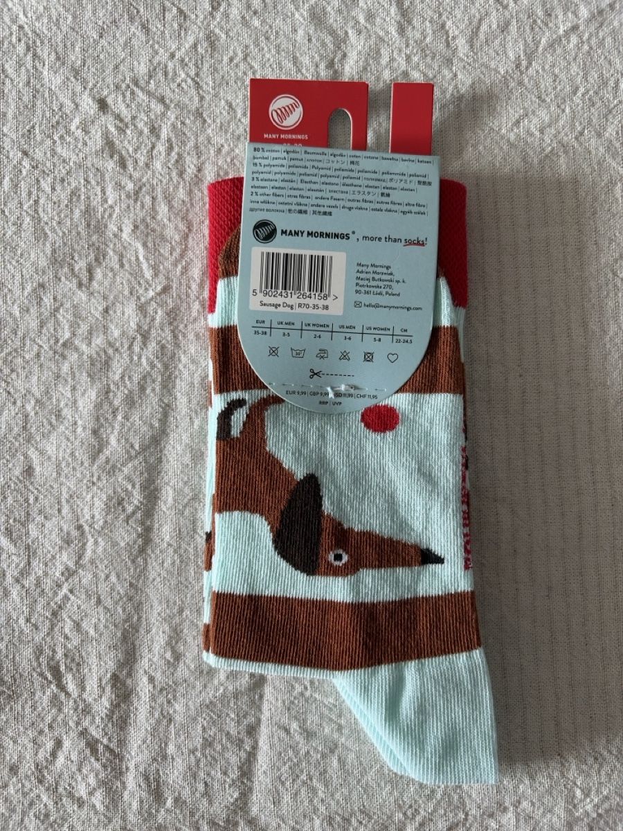 Socken: Many Mornings Sausage Dog Socken – Neu und originalverpackt aus Maienfeld von saoma123 1
