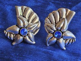 Vintage 80er Jahre Edelweiss Statement Ohrclips