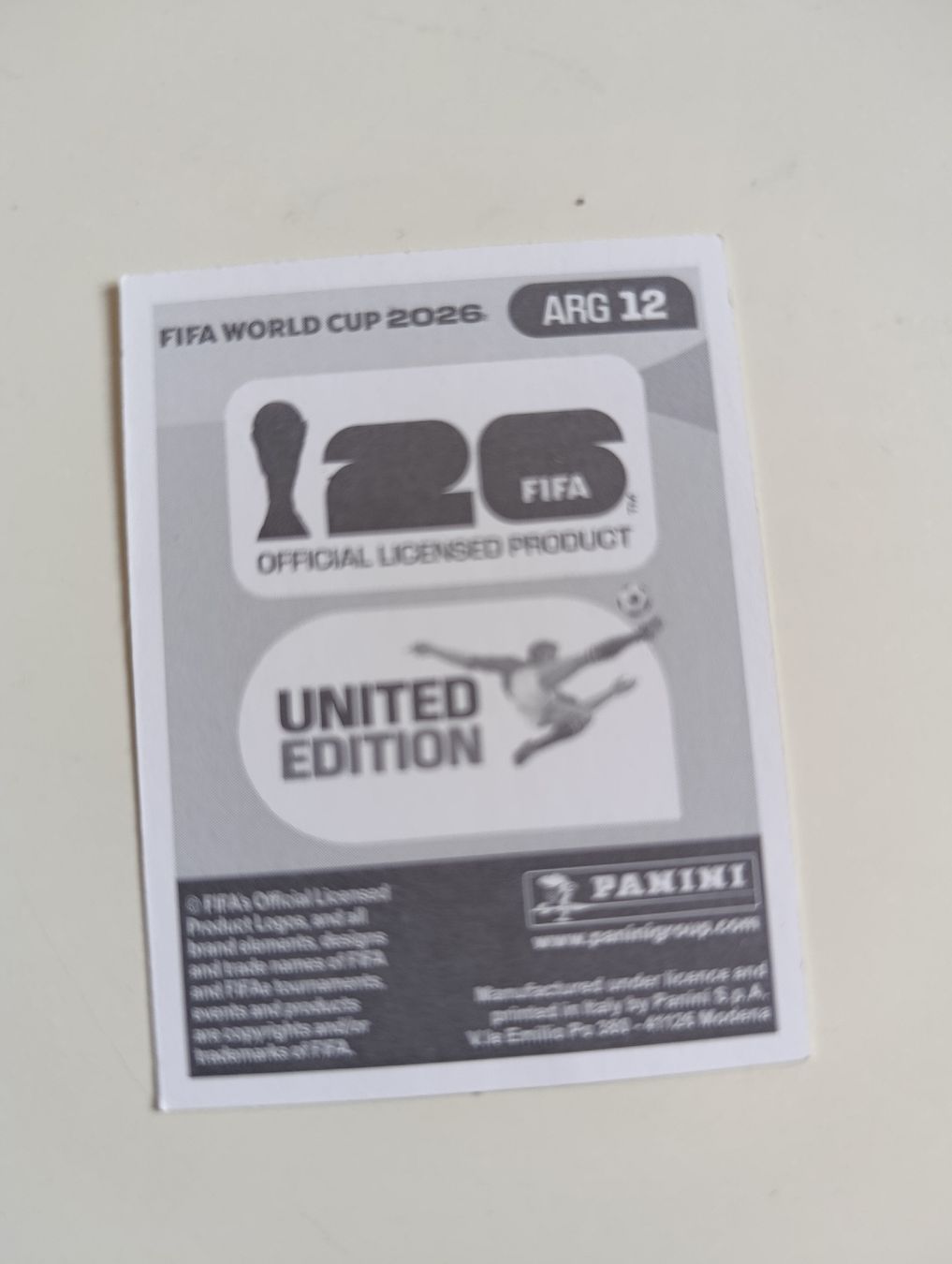 Panini Cartes à collectionner: Panini World Cup 2026 ARG 12 Paredes – Neuf (Voir description) à Lavey-Village par pas_7xd2 1