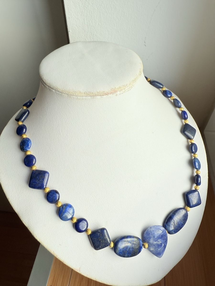 Colliers: Lapislazuli, Sodalit Kette Unikat NEU – Neuf avec emballage d'origine à Basel par Chili007 4