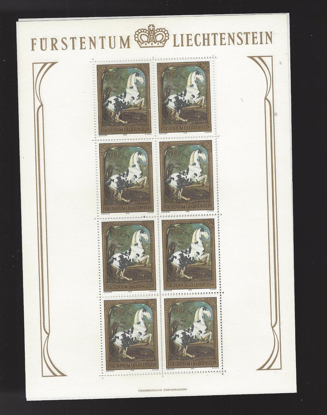 Alle Briefmarken: FL 1978 655-657  Bogen postfrisch ** – Neu (gemäss Beschreibung) aus Kriens von eiche50