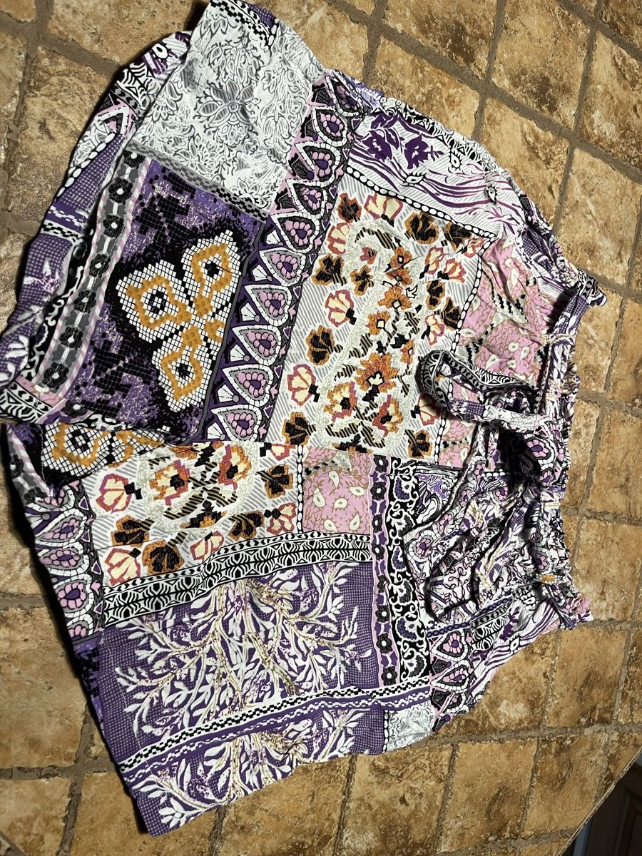 Pantaloni: Shorts-viscosa-estivi atchwork viola, taglia S/M- – Nuovo (secondo la descrizione) da Gordevio venduto da LanaZimm 7
