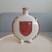 60-70er J. " Luzerner Keramik " Schnapsflasche Kanton Schwyz