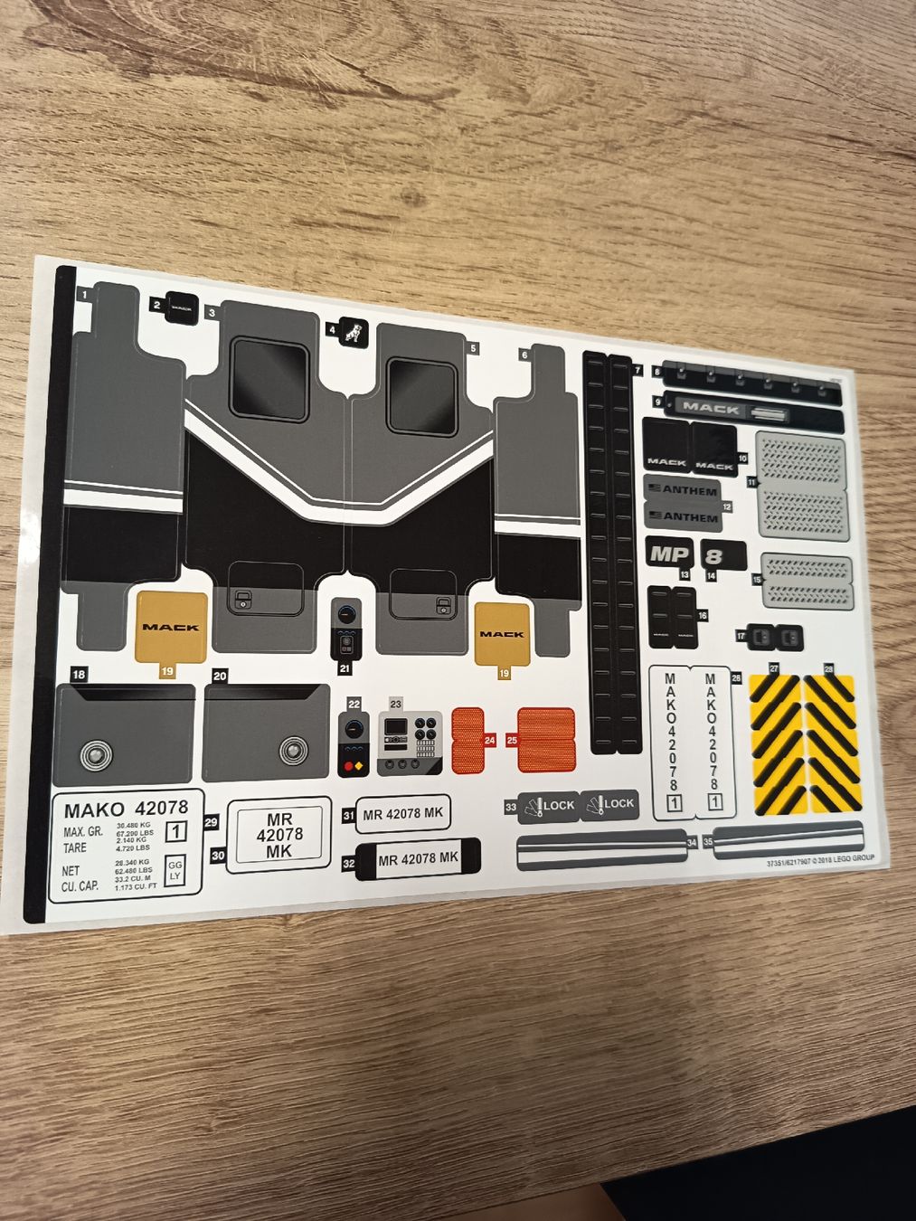 Lego Kit di costruzioni: Lego Technic ® 42078 sticker, Aufkleber – Nuovo (secondo la descrizione) da Frauenfeld venduto da sveno666