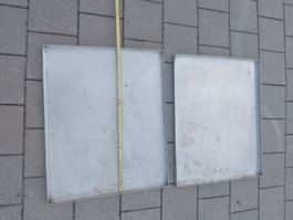 ALU Blech Platten Gastronomie Küche 65x53 Rand ca 2cm SET 2S