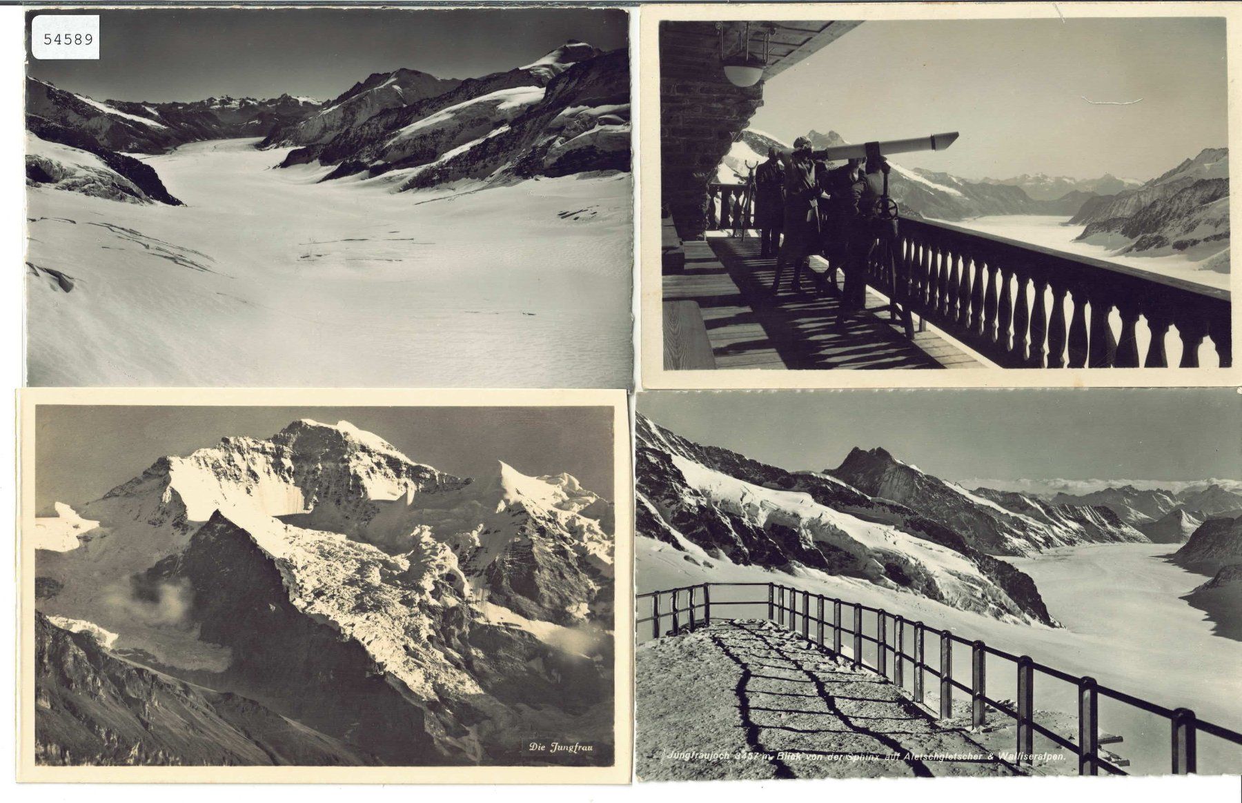 Cartoline postali: 4 AK - Jungfraujoch – Usato da Ettingen venduto da Kartenplanet