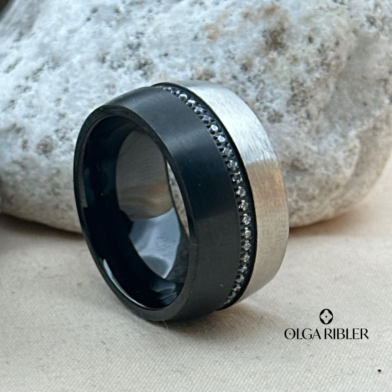 Olga Ribler Ringe: Edelstahl Ring 2 farbig mit Zirkonia, Ringgrösse 60 – Neu (gemäss Beschreibung) aus Luzern von Schmuckoutlet 6