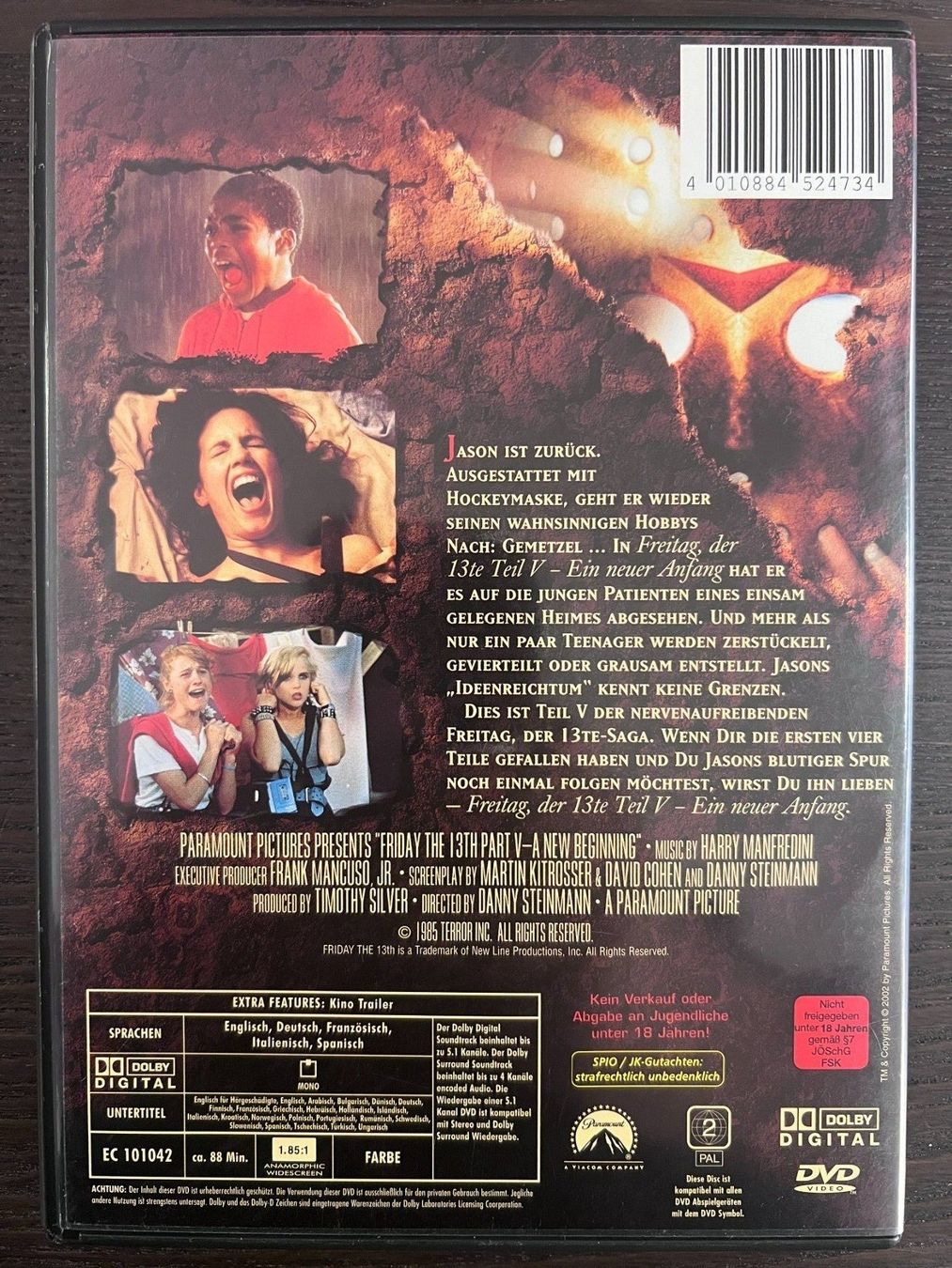 Tutti i DVDs: Freitag der 13. - Teil 5 - Ein neuer Anfang – Usato da Zürich venduto da FilmFreunde 1