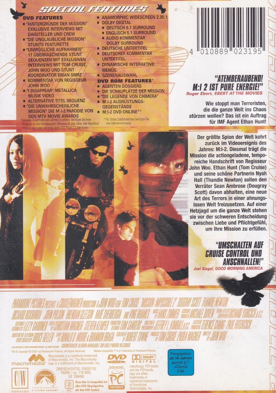 Alle DVDs: DVD ab Fr. 1.--, Mission Impossile 2 – Gebraucht aus Lausen von Mondeo10628 1