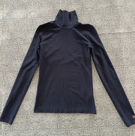 Tommy Hilfiger Damen Rollkragenshirt, Dunkelblau, Grösse XS