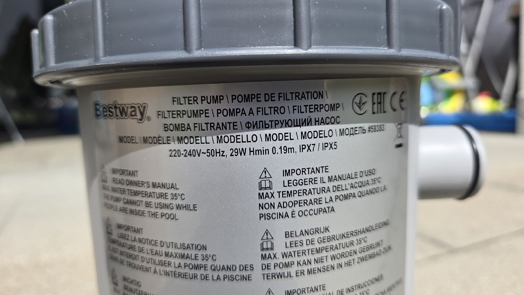 Bestway Accessori per Piscine: Filterpumpe Bestway #58383 – Nuovo e nell'imballaggio originale da Oberkirch LU venduto da Tatamara 1