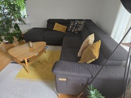Ecksofa mit elektrischer Verstellung von Pfister, dunkelgrau
