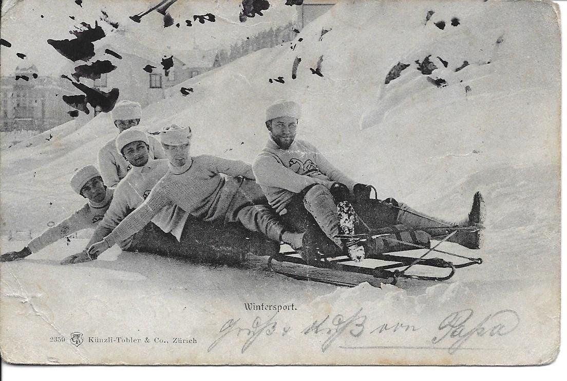 Cartoline postali: Alte Ansichtskarte Wintersport – Usato da Samstagern venduto da Bladetigi