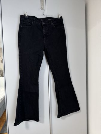 C&A Skinny Flare Jeans, Schwarz, Gr. 46