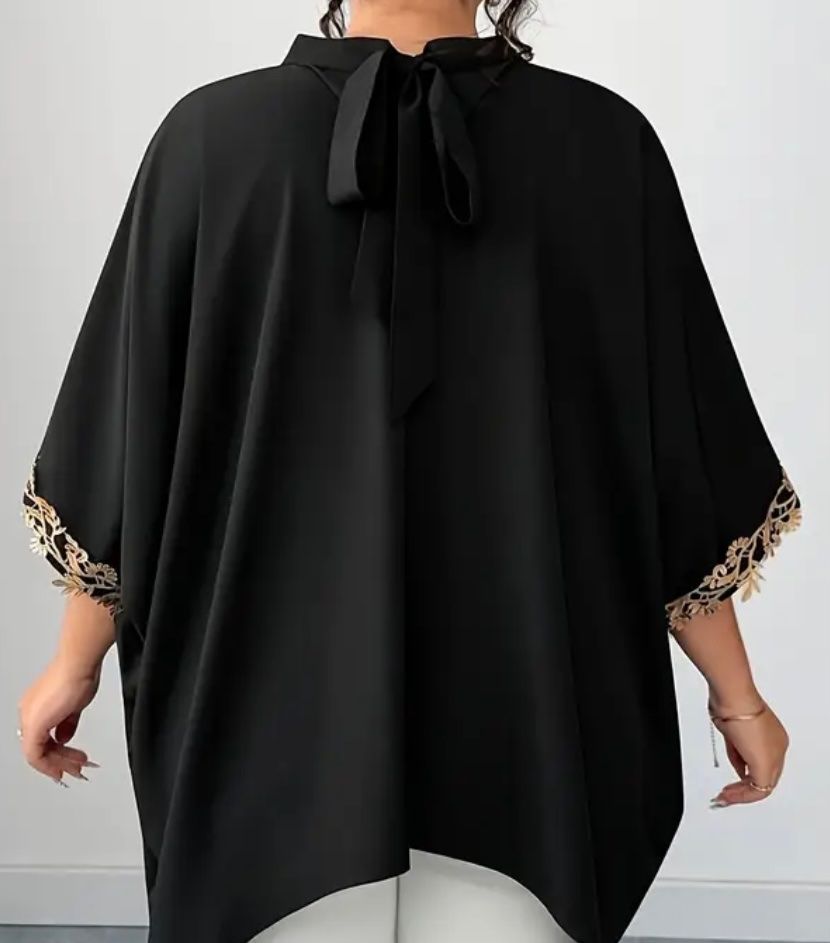 Blusen: Edle hingucker Bluse/Tunika, schwarz/gold, 1 Size – Neu und originalverpackt aus Winkel von ferrari2022 1