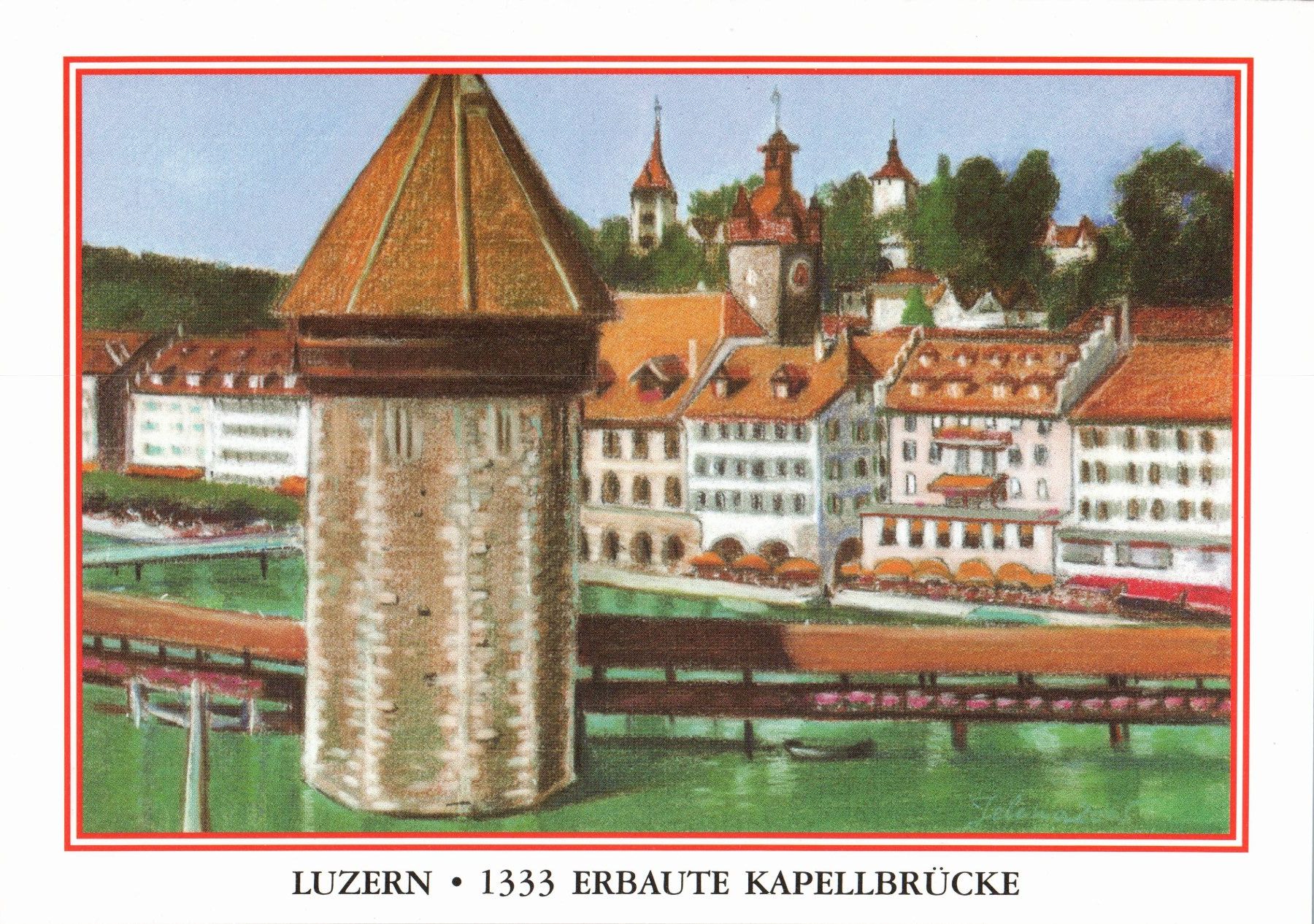 Cartoline postali: Luzern Kapellbrücke, alte Ansichtskarte – Nuovo (secondo la descrizione) da Zürich venduto da 1.Simon