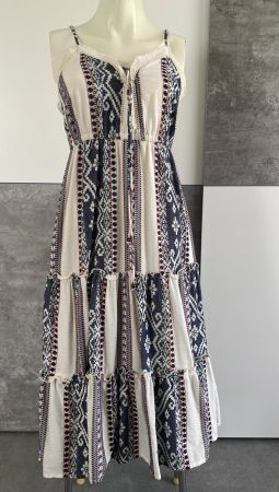 Schönes Sommerkleid Boho Muster Gr.(36/38) Maxikleid luftig