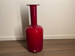 Kastrup Holmegaard Vase Gulvase rot Vintage Mid Century 37cm