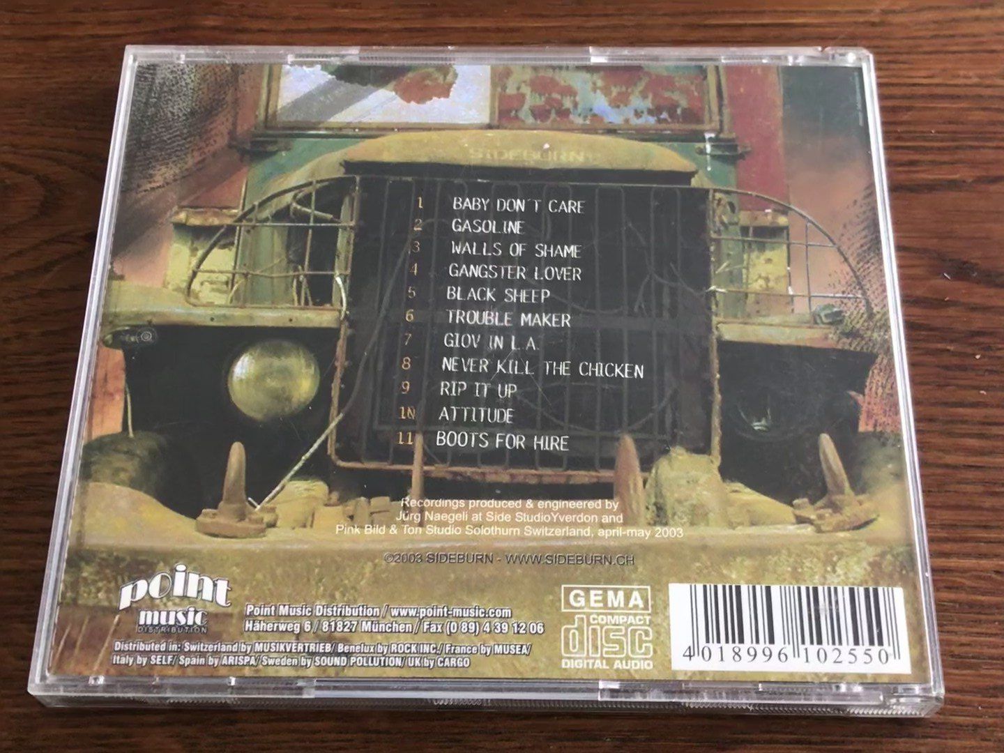 CD: SIDEBURN - Gasoline - Swiss Hard Rock – Usato da Buchs AG venduto da Archie 2