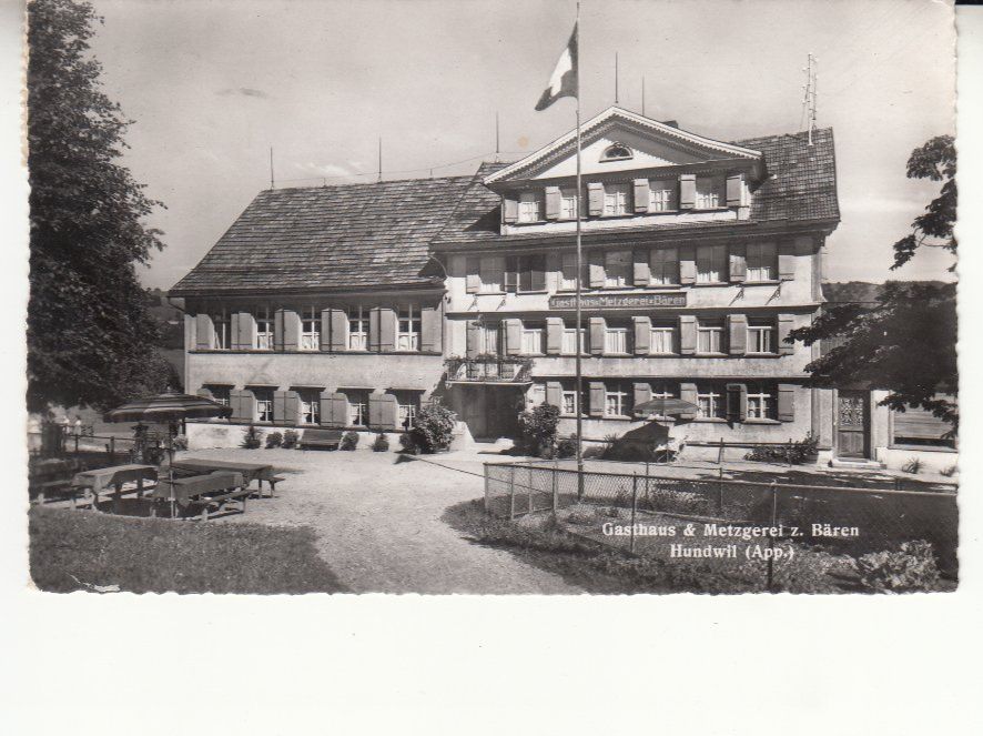 Cartoline postali: Hundwil Bären 1954 – Usato da Bürglen TG venduto da StampGraf