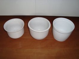 Set 3 x Blumentöpfe Cachepot Übertöpfe klein ca 10 cm hoch