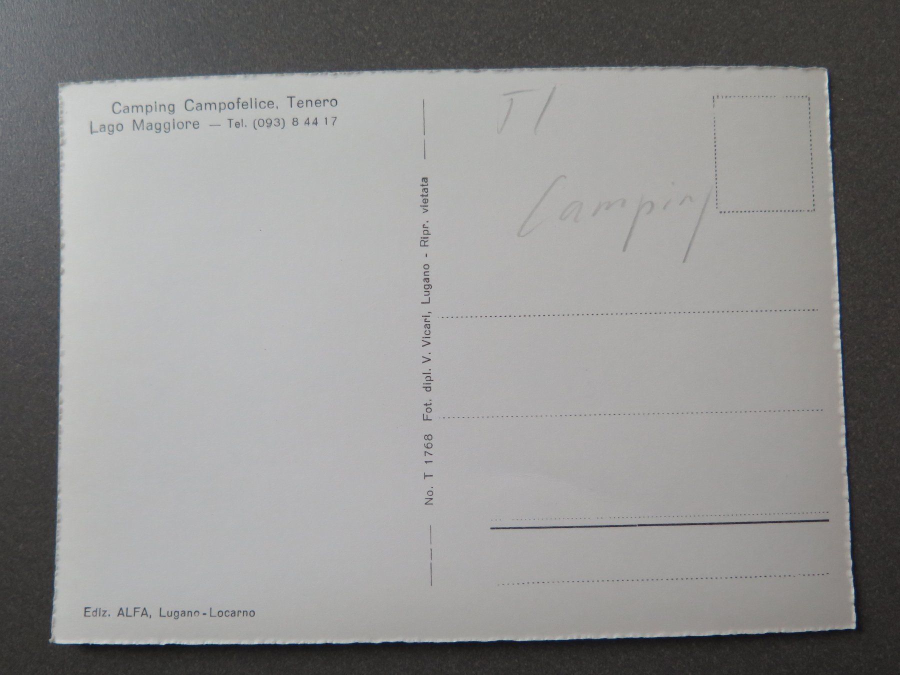 Cartoline postali: TENERO - CAMPING CAMPOFELICE – Usato da Wittenbach venduto da lipasal 1