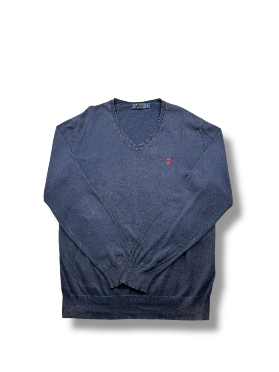 Ralph Lauren Pullover & Sweatshirts: Pull col V Ralph Lauren Bleu marine - Taille L – Neu (gemäss Beschreibung) aus Hauterive NE von Leo_o