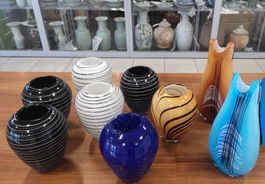 9 x Vintage Vase LINEA Designer Vasen Höhe 7x18cm 2x31cm